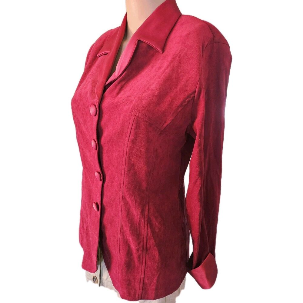 Ssada Tailored Burgundy Blazer Size M Business Casual